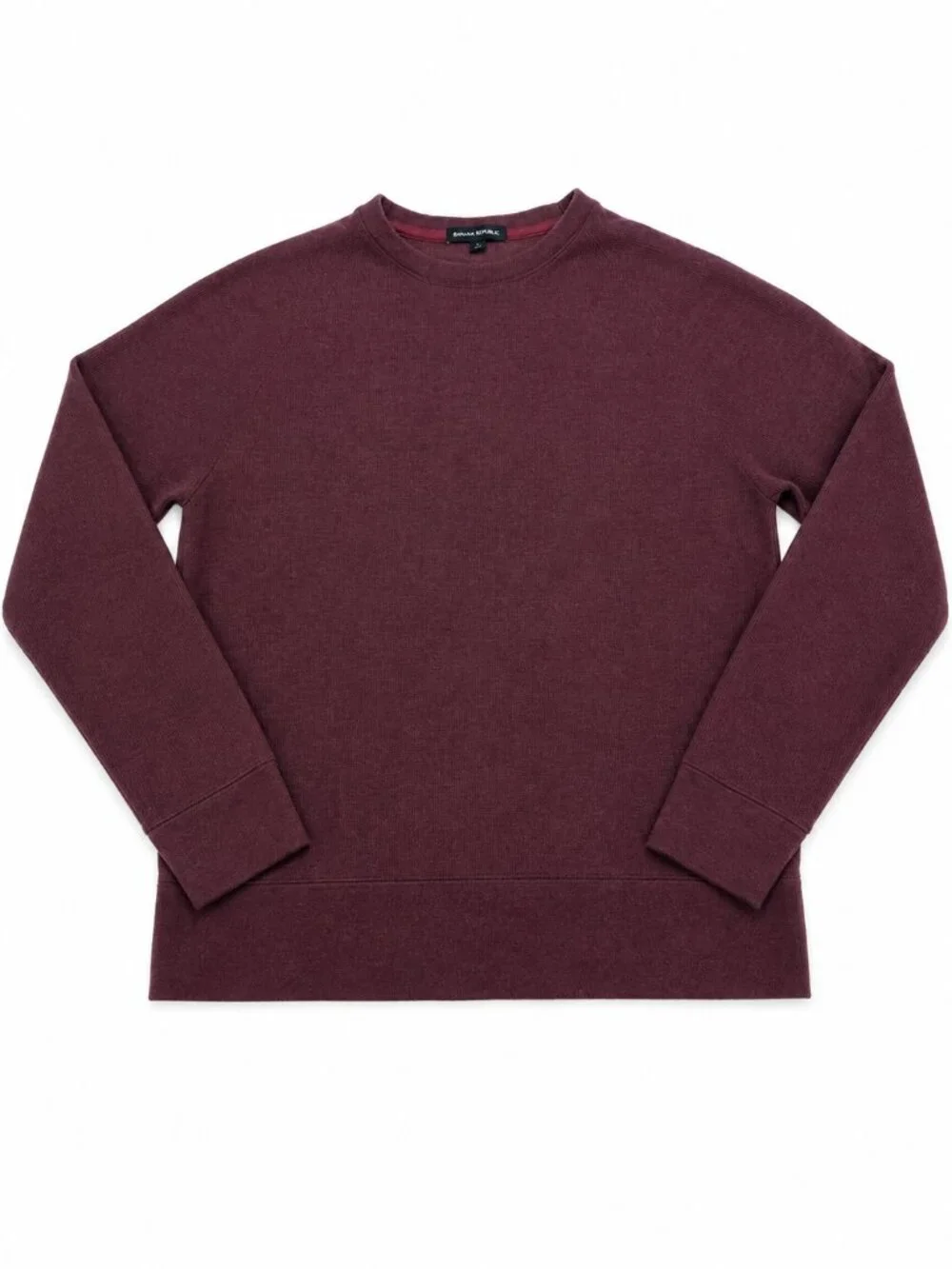 Banana Republic Mens Sweater Shirt in Burgundy Size M